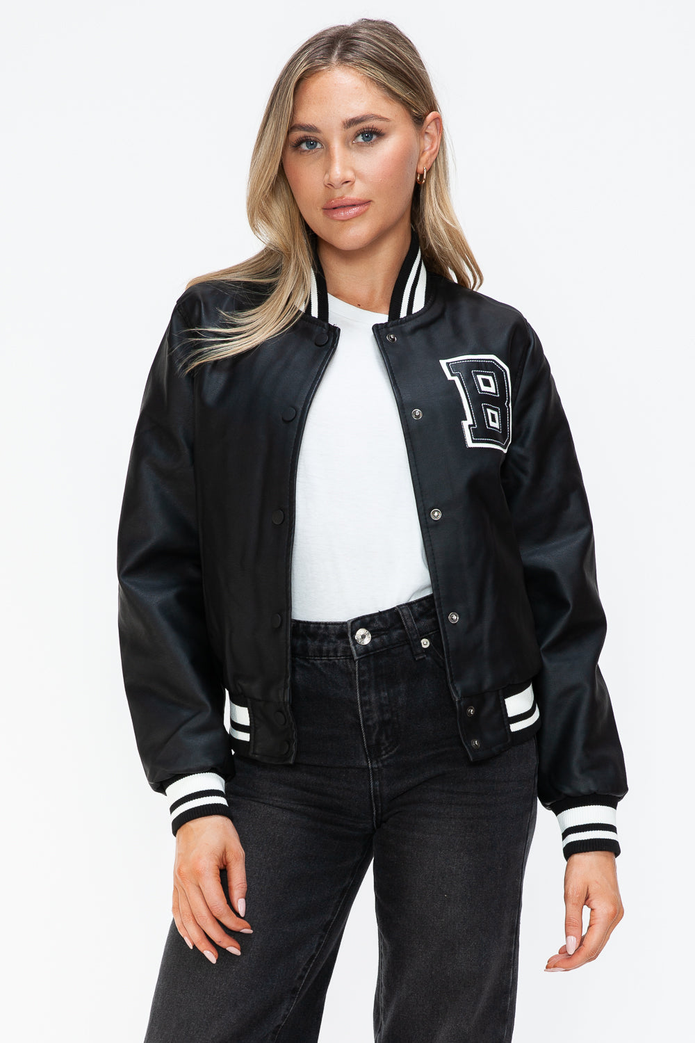 The Malibu Bomber Jacket In Midnight Black