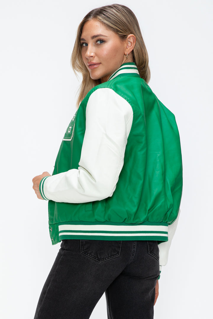 The Malibu Bomber Jacket In Green