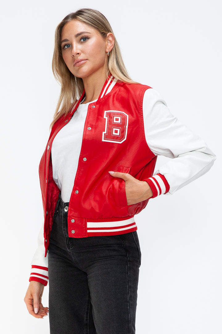 The Malibu Bomber Jacket In Red