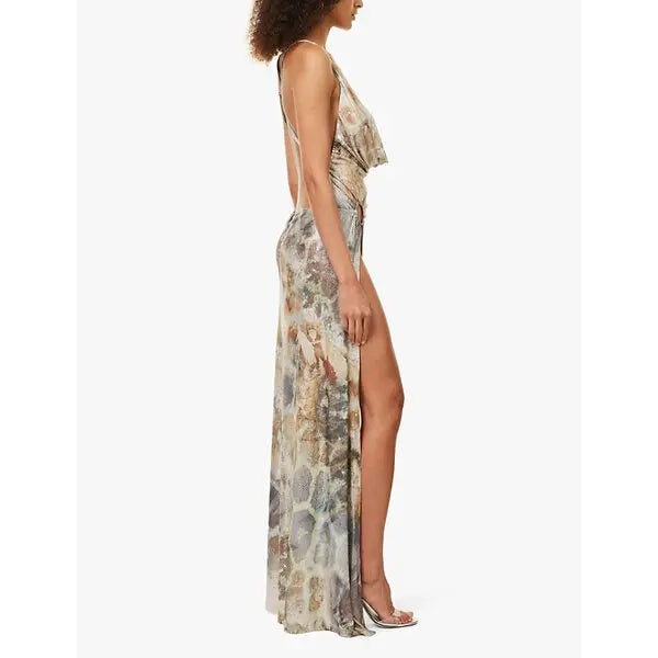 The Desert Mirage Maxi Dress in Brown