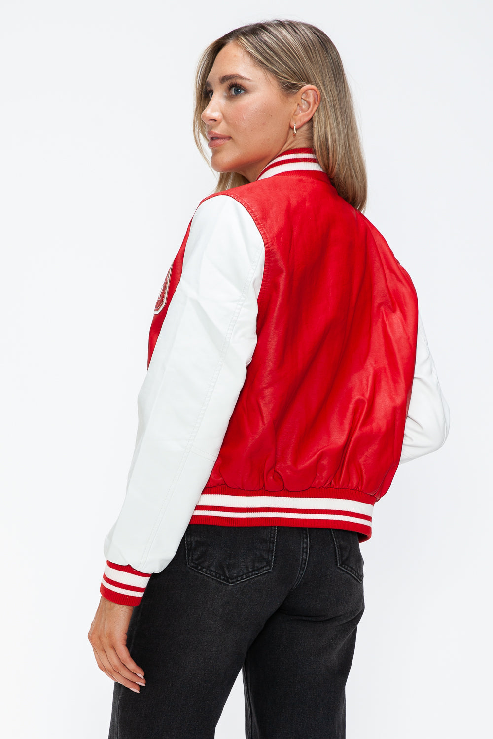 The Malibu Bomber Jacket In Red
