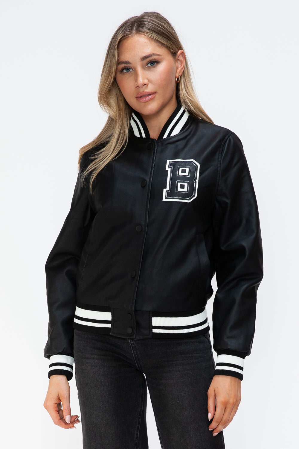 The Malibu Bomber Jacket In Midnight Black