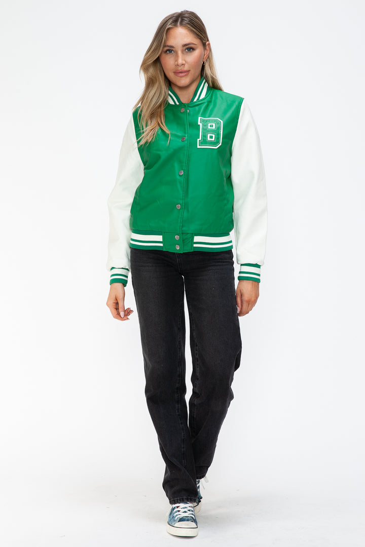 The Malibu Bomber Jacket In Green