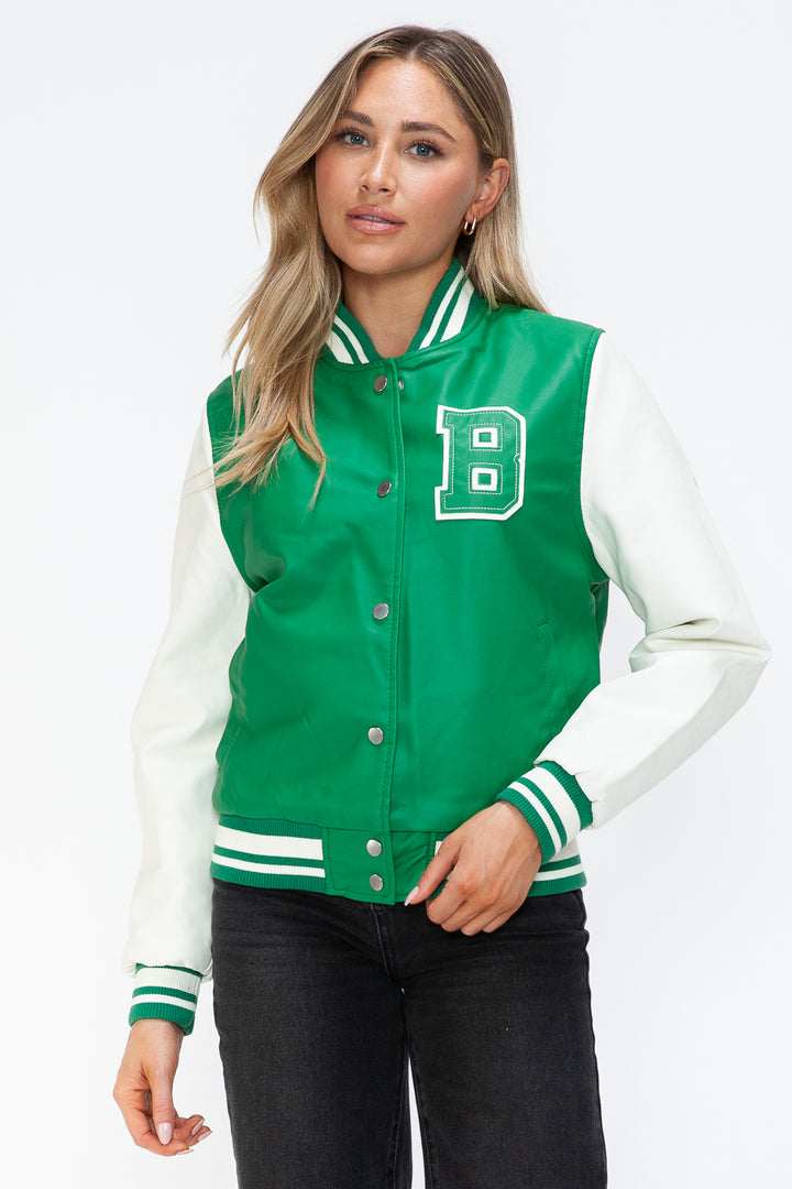 The Malibu Bomber Jacket In Green