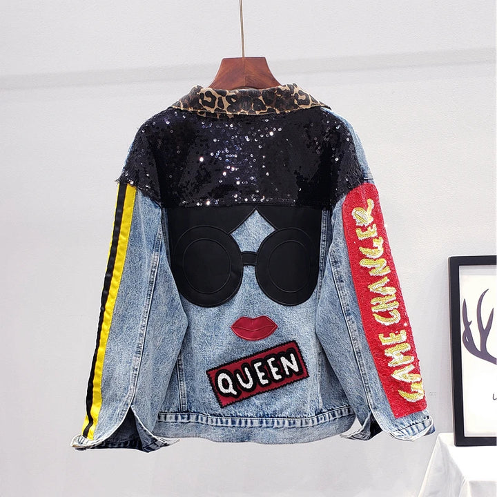 The “Extra & Unapologetic” Sequin Denim Jacket