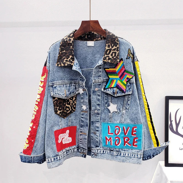 The “Extra & Unapologetic” Sequin Denim Jacket