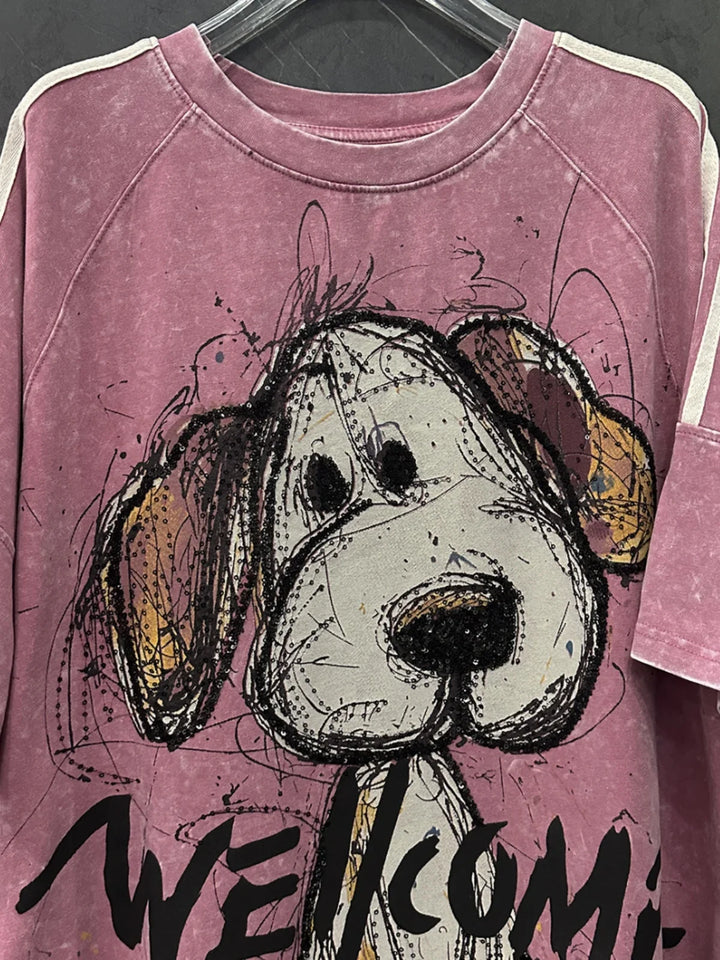 The “Pawsitively Chill” Oversized Pup Tee