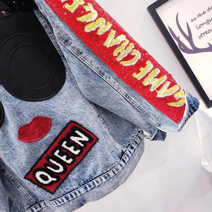 The “Extra & Unapologetic” Sequin Denim Jacket