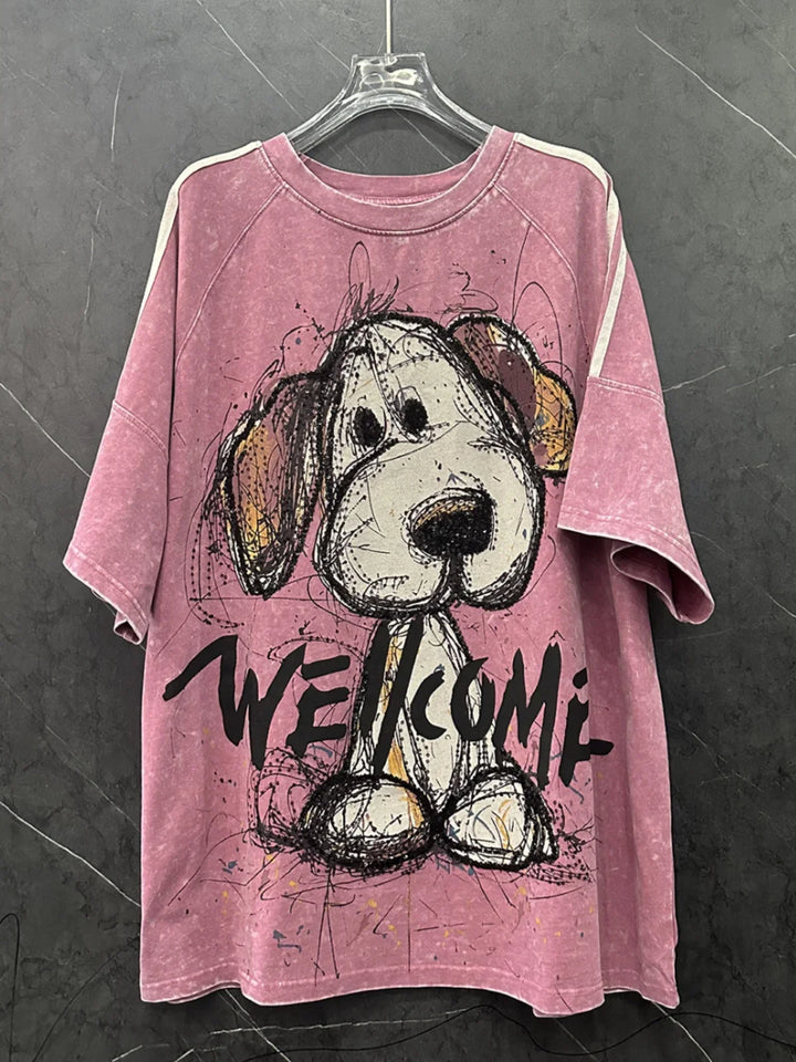 The “Pawsitively Chill” Oversized Pup Tee