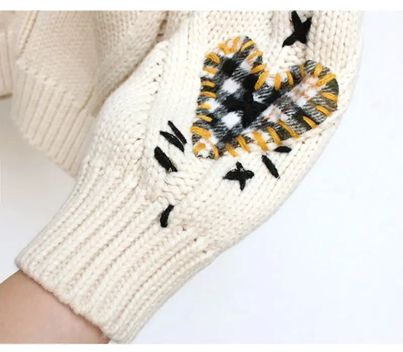 Streetstyle Embroidered Knitted Cardigan