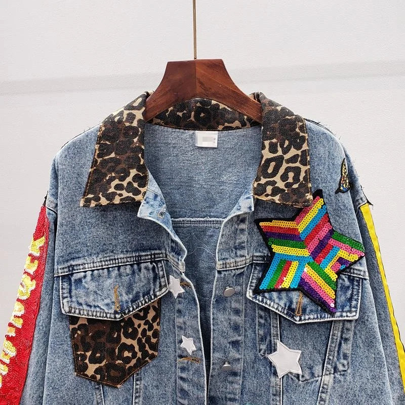 The “Extra & Unapologetic” Sequin Denim Jacket