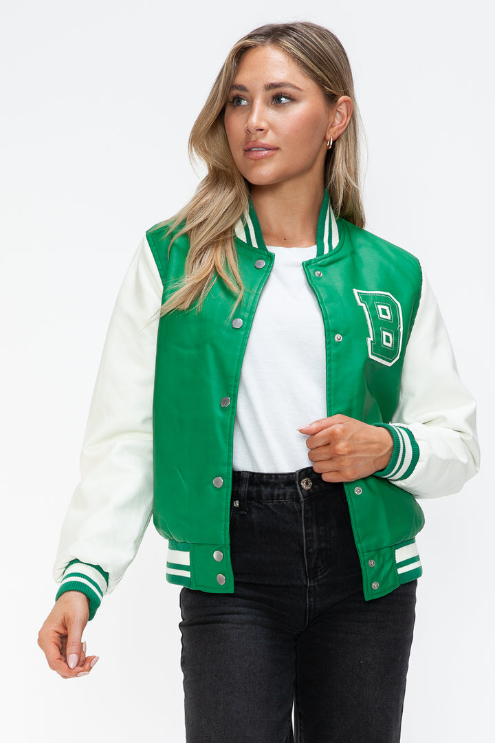 The Malibu Bomber Jacket In Green