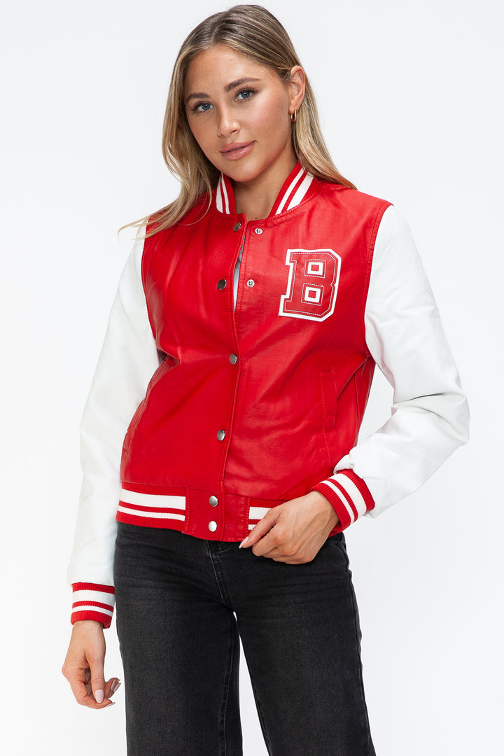 The Malibu Bomber Jacket In Red