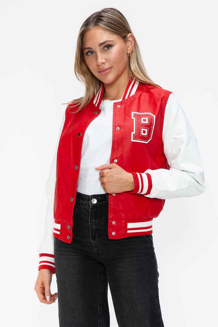 The Malibu Bomber Jacket In Red