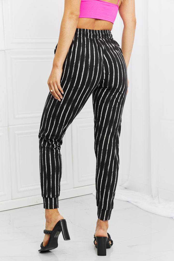 Zebra Style Striped Joggers