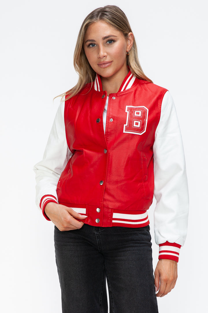 The Malibu Bomber Jacket In Red